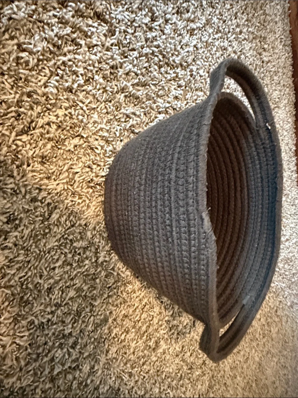 Woven Rope Storage Basket in Dark Olive Green - Home Accents